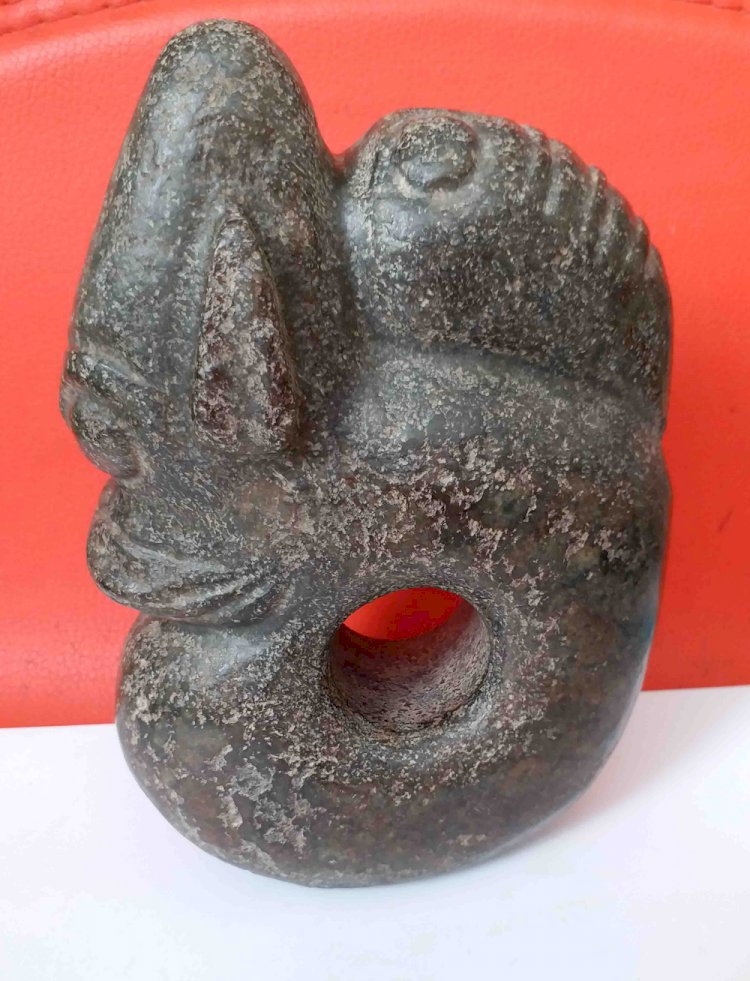 A014 Archaic Jade Beast  with Opening, Que (2)