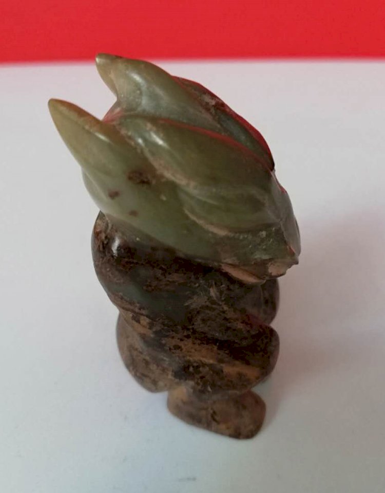 C001.  Jade Man Ornament of Guanghan Sanxingdui Era