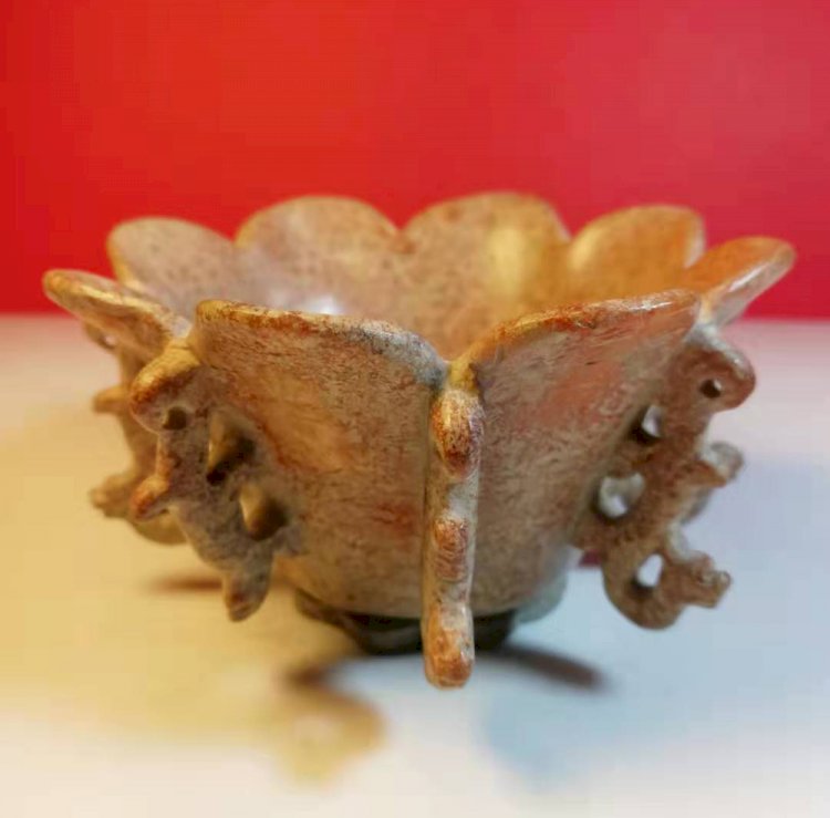 E77-E78 Red Topaz Lotus Cup and Jue Cup  (One pair)