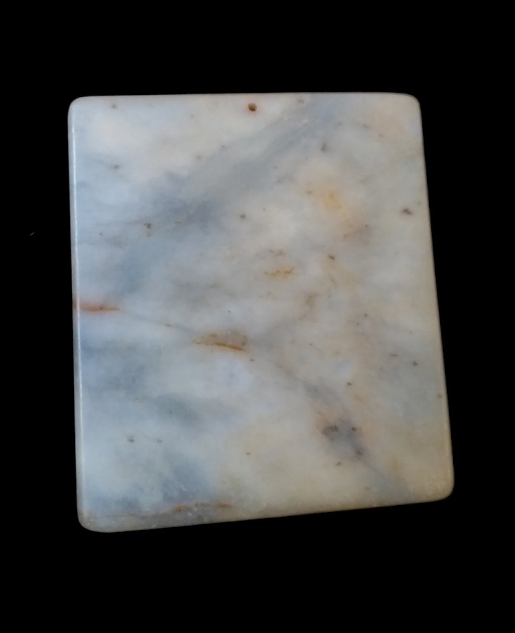 I005.  A White Embossed Jade Plaques with Phoenix, Eagle & Horse