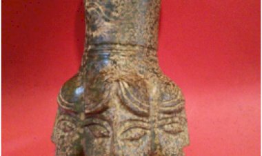 四女神首玉祭器尊,母系氏族四女神首玉祭器尊   (三皇五帝之夏代)